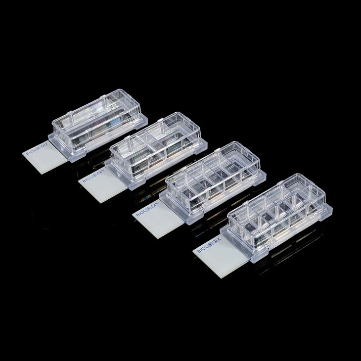 Biologix Culture Slides Highly Transparent Slide Chambers Biologix 2 Well 4 Well 8 Well Cell Culture Slides