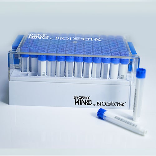 Laboratory Disposable Plastic PP 1.4ml Cryogenic Vials 96-Well Format External Thread Sterile Liquid Nitrogen Low Temperature Freezing Storage Tubes