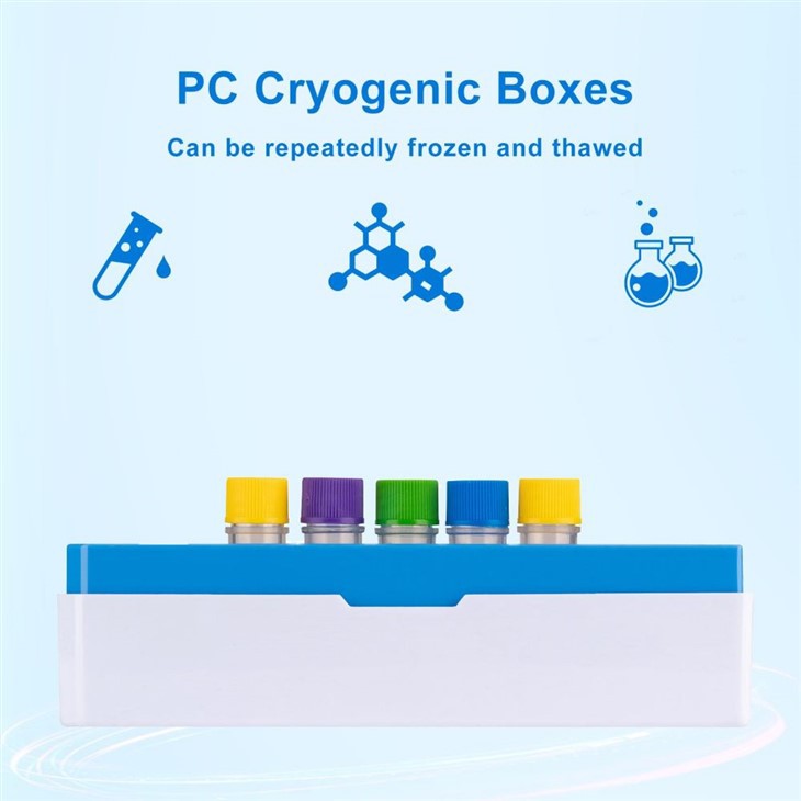 2 10X10 100 Wells Assorted Colors PC Cryogenic Boxes
