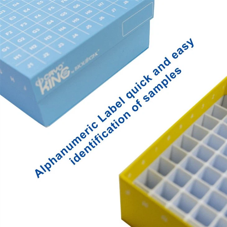 81-well 100-well CryoKING ID-Color™ Cardboard Freezer Boxes