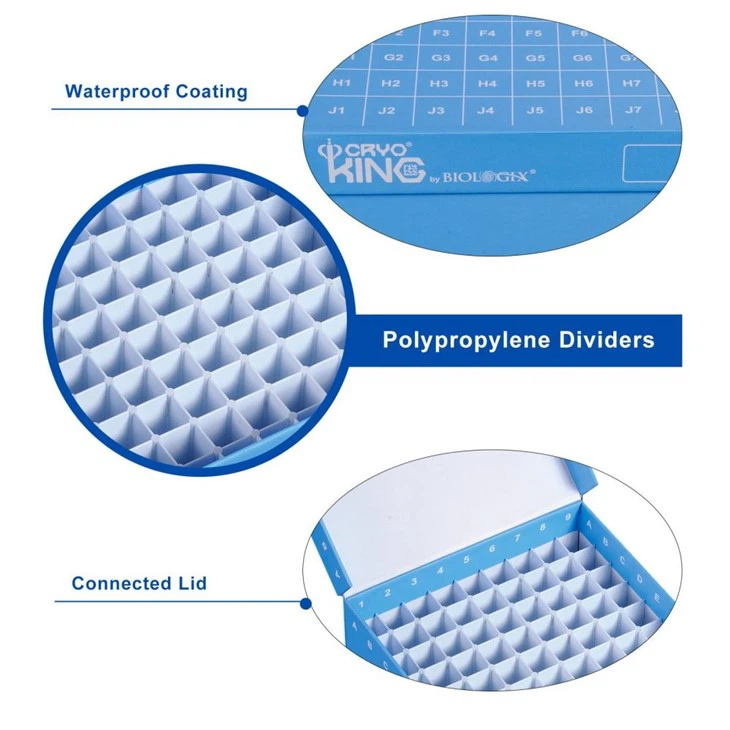 81-well 100-well CryoKING ID-Color™ Cardboard Freezer Boxes