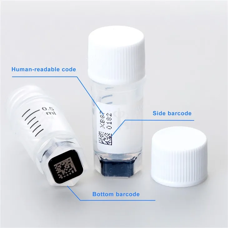 Sterile 0.5ml Cryo Vials With 2D Barcodes