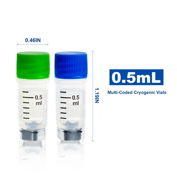 Sterile 0.5ml Cryo Vials With 2D Barcodes