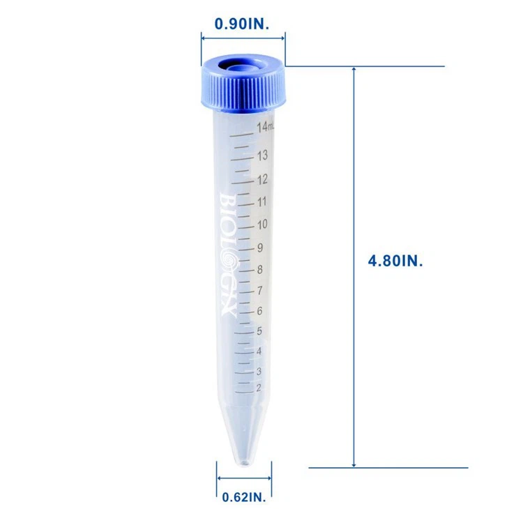 15/50ml Sterile Autocalvable Conical Bottom Centrifuge Tubes
