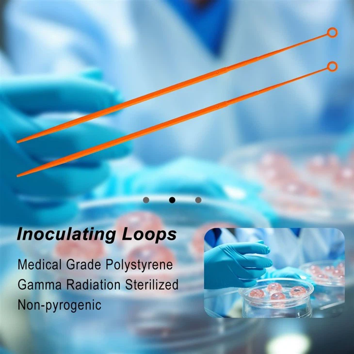 Blue, Orange 1UL, 10UL Sterile PS Individually Wrapped Disposable Inoculating Loops & needles