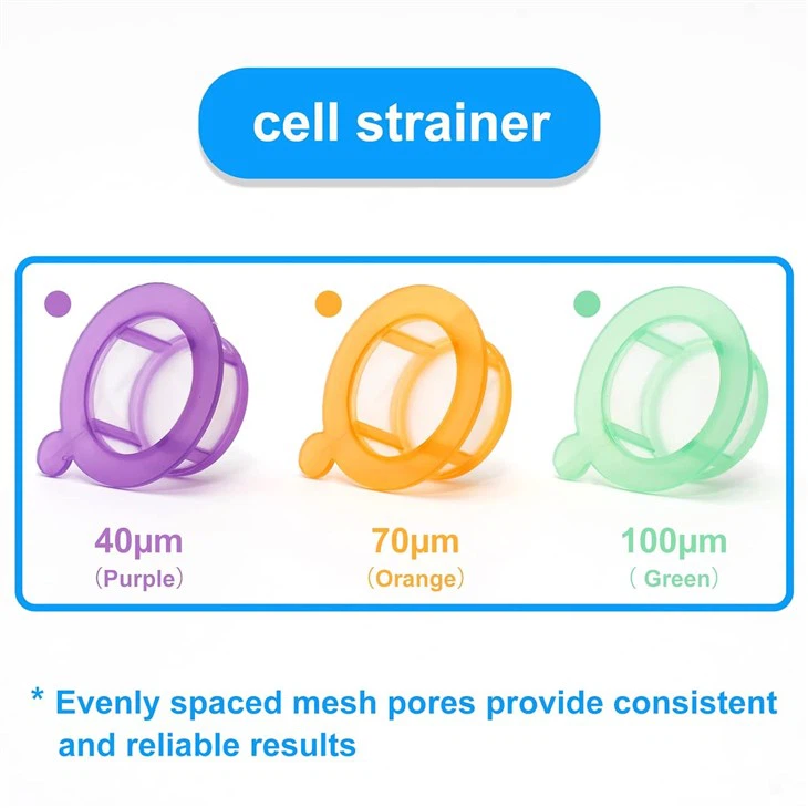 Life Science Gamma Sterilized PP 40um Nylon Mesh Lab Cell Strainer